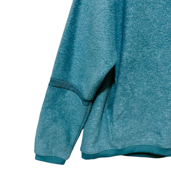 NIKE aqua drawstring cowl neck pullover fleece sweatshirt size Large - Picture 2 of 7